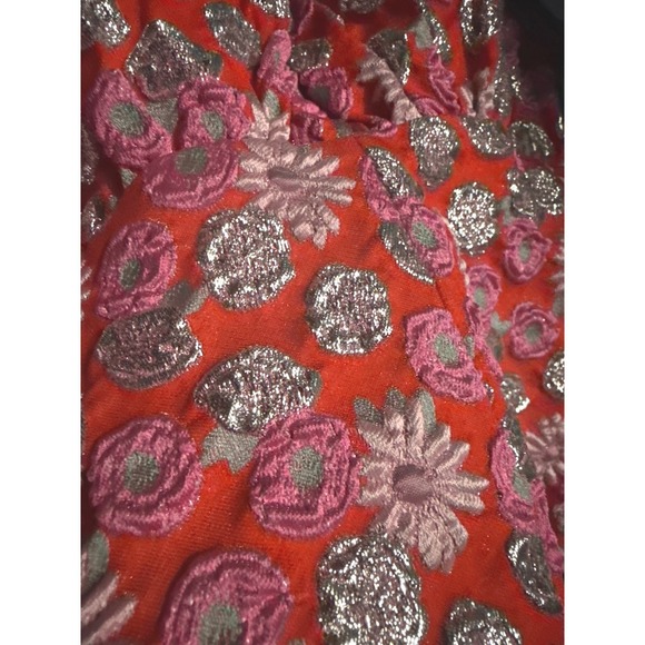 Flora Bea Mecca Maxi Dress pink red strapless full skirt small - Picture 7 of 7